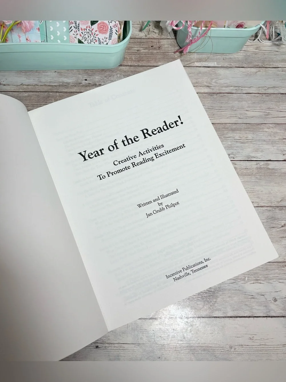 Year Of The Reader! Book By Jan Grubb Philpot Creative Activities Education Fall